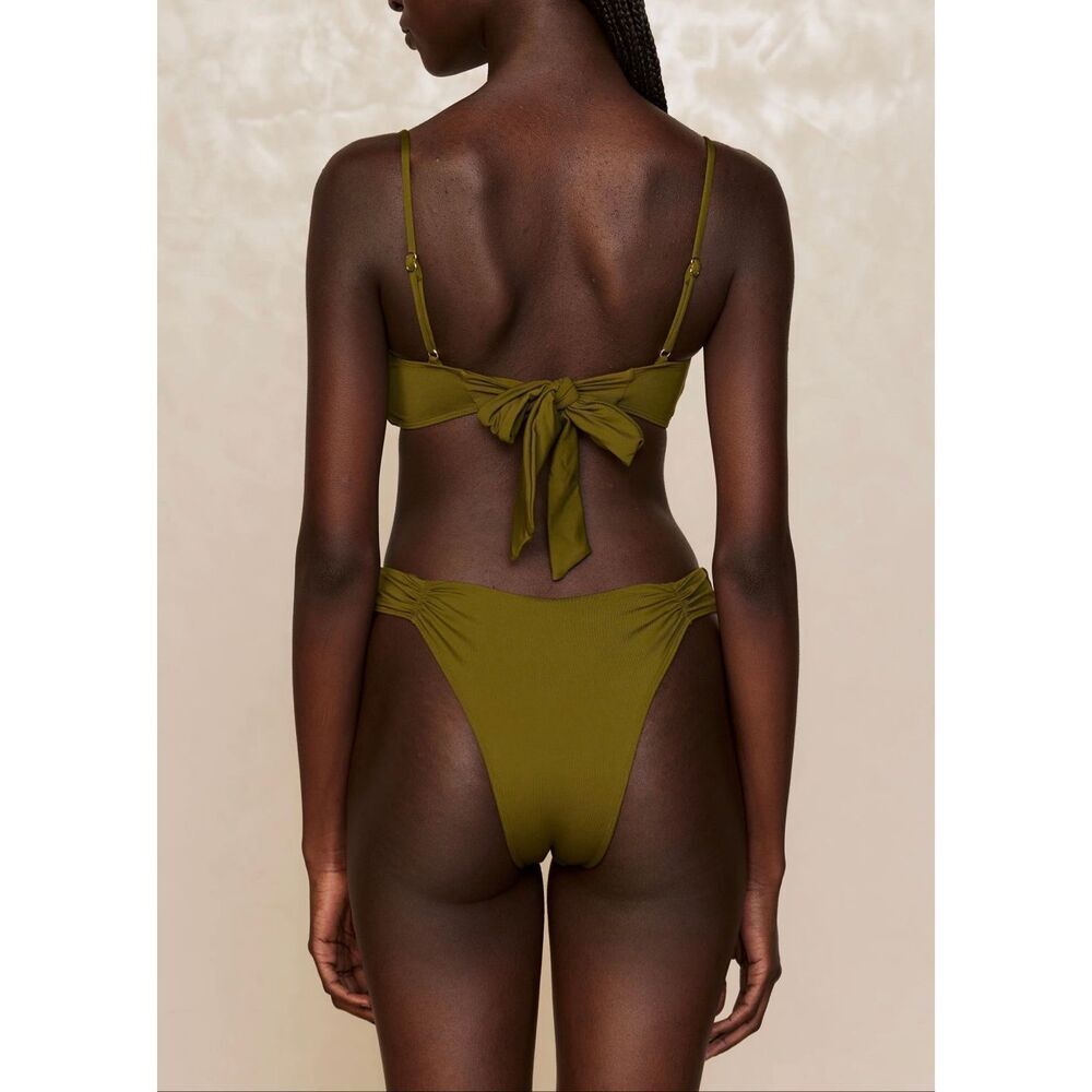 Monday Swimwear Bordeaux Bikini Set | Green in VERY VOLUPTUOUS - Picture 4 of 10